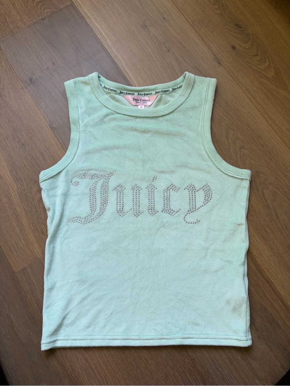 Juicy Couture Mint Green Logo Trim Sleepwear Top